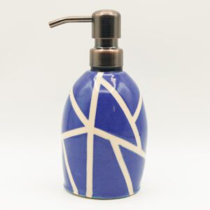 Blue White Soap Dispenser