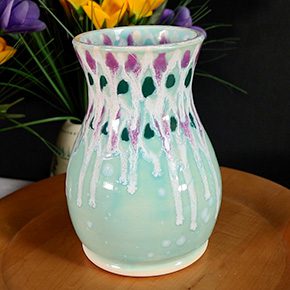 Light Green Peacock Vase