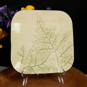 Fern Embossed Ceramic Tray