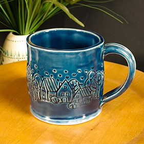 Dark Blue Pattern Mug