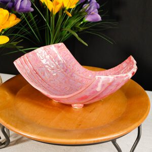 Pink Sculptured Bowl